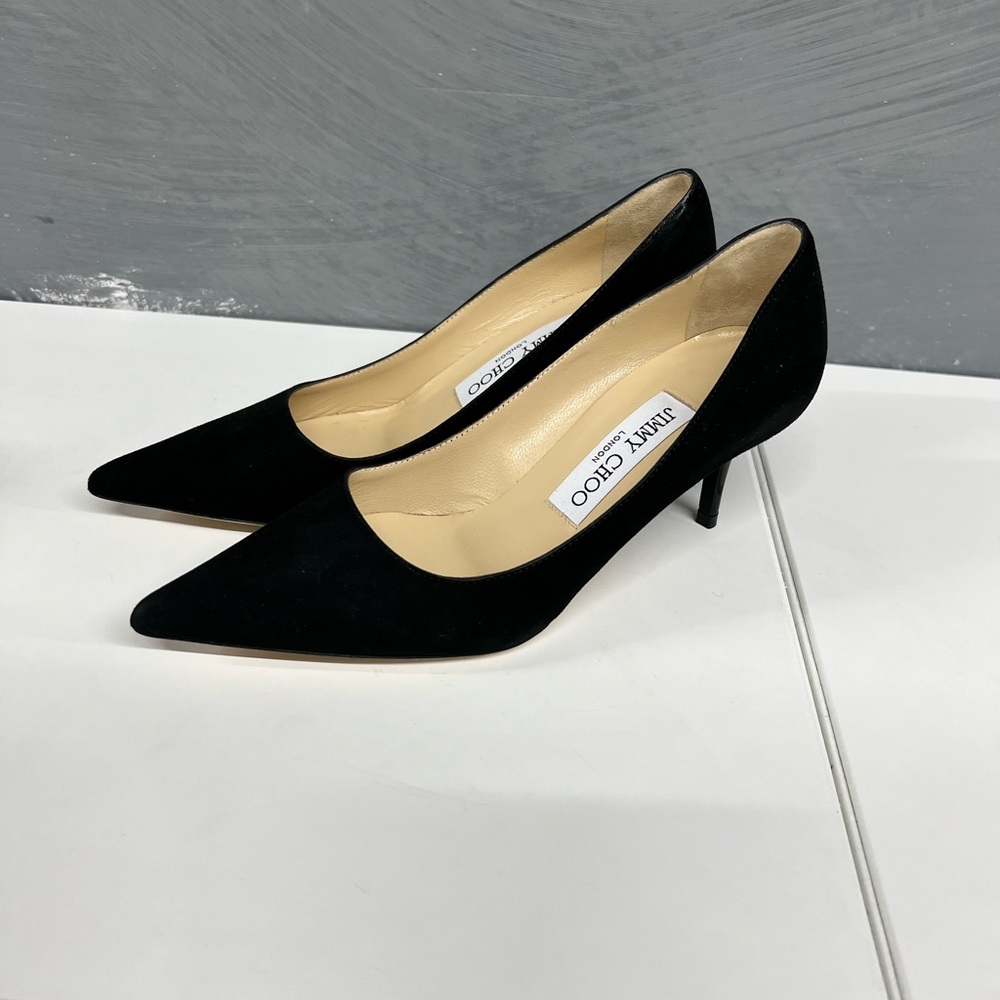 Jimmy Choo Black Suede Pumps